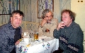 Николай Чугайнов, Николай Романов и Юрий Кукин после вечера в "Гнезде глухаря" 22 ноября 2000 года.