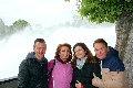 (справа налево): Борис, Катя и Галина Вайханские и Торстен Палух. У водопада Райнфаль (Швейцария)