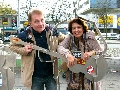 Галина и Борис Вайханские на Площади Битлз (Гамбург, Германия)