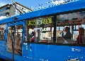 Йиpжи Вондрак на маршруте "Синего троллейбуса" в Брно, Чехия.