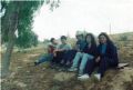 На Слете "Бардюга-2000"
Слева направо:Алексей Брук,Ира Ботвинник,Ольга Меламуд,Ира Кустанович,Инка Островская.