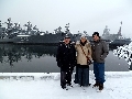 Оля Чикина и Слава Хрипко. Идём на БПК "Адмирал Чабаненко" 2013 г.
Североморск